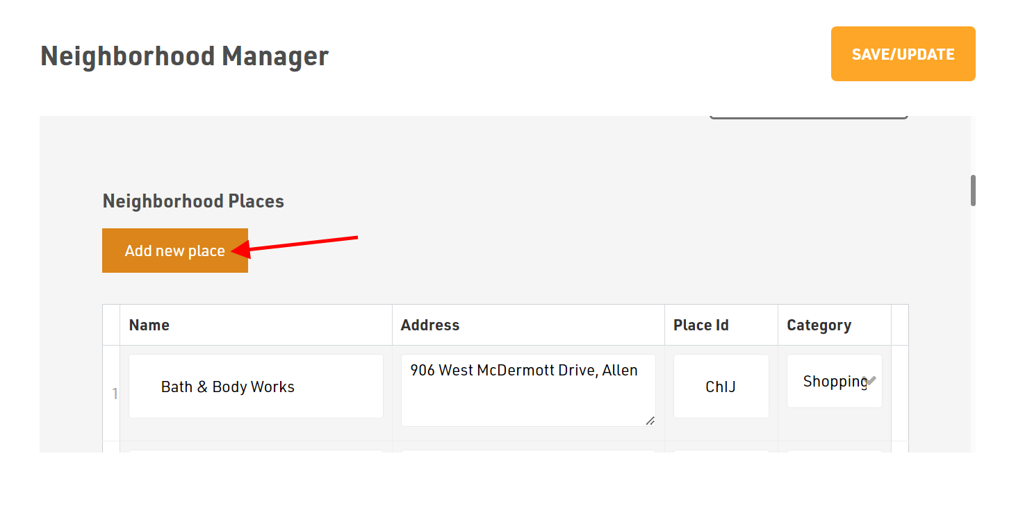 How to Add or Edit the Neighborhood map section